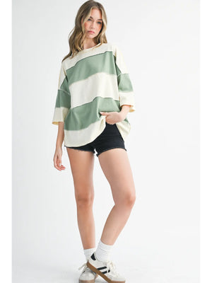 Seafoam Stripes Top