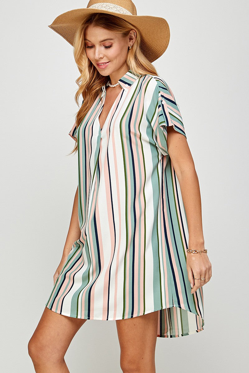 High Low Collared Dress