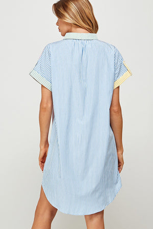 Multi Stripe T Shirt Dress