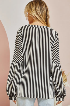 Black/White Striped Blouse