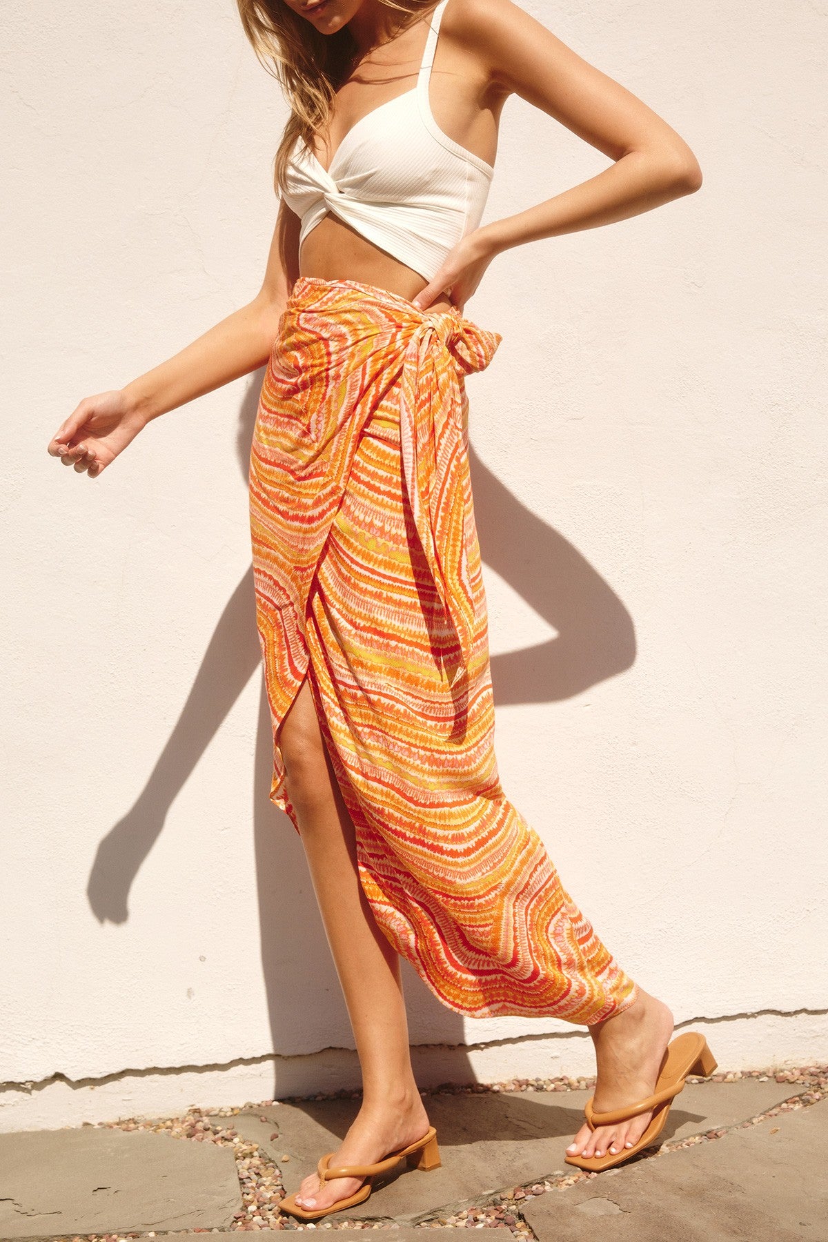DF Orange Crush Wrap Skirt