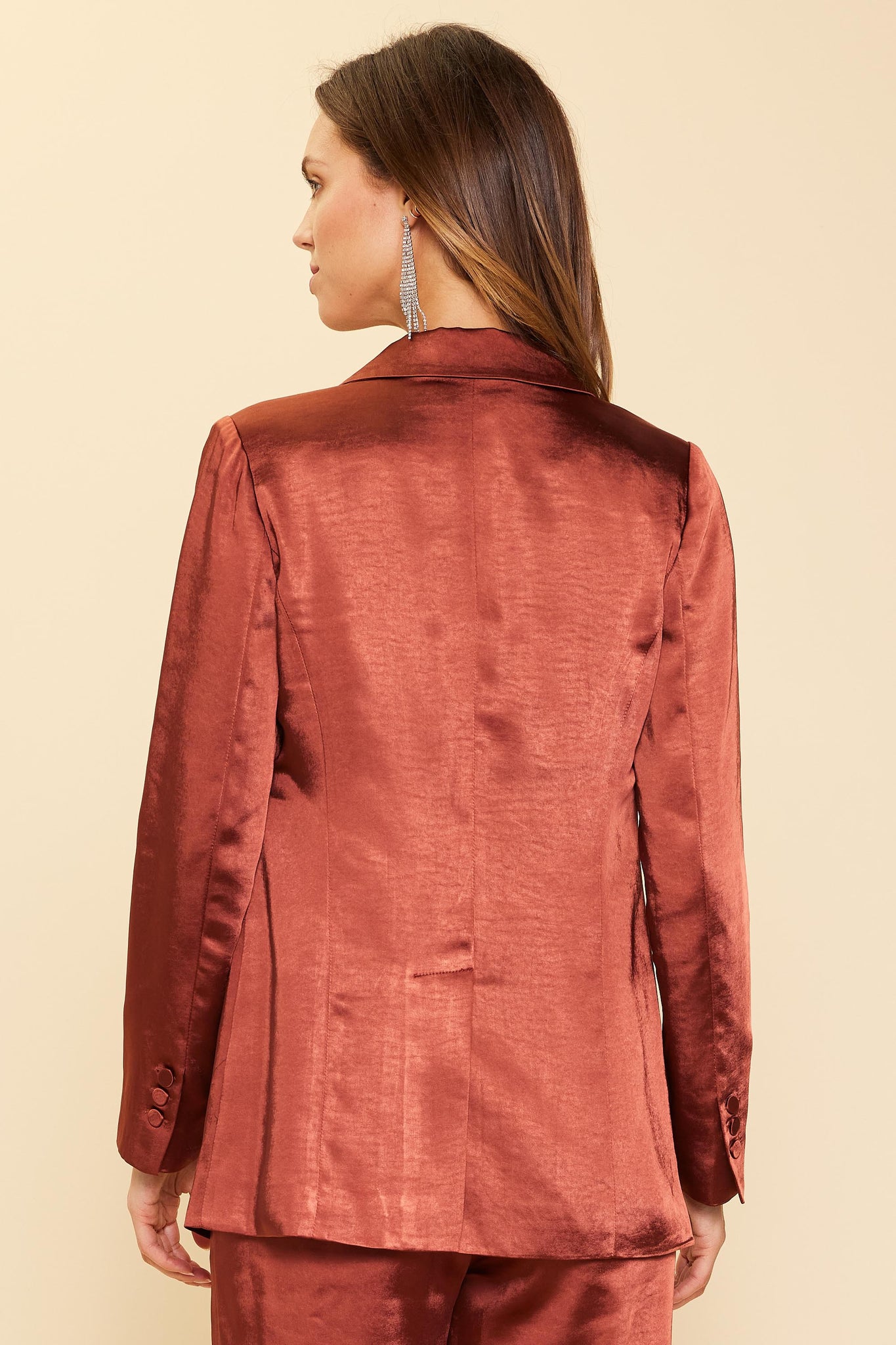 Chocolate Satin Blazer