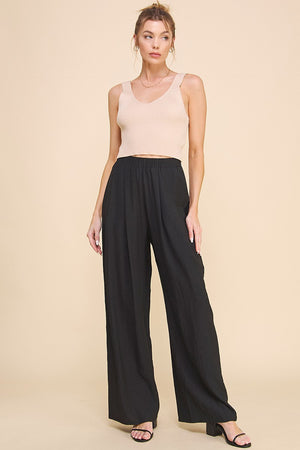 Relaxed Slip On Pants
