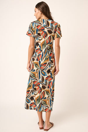Abstract Twist Maxi Dress