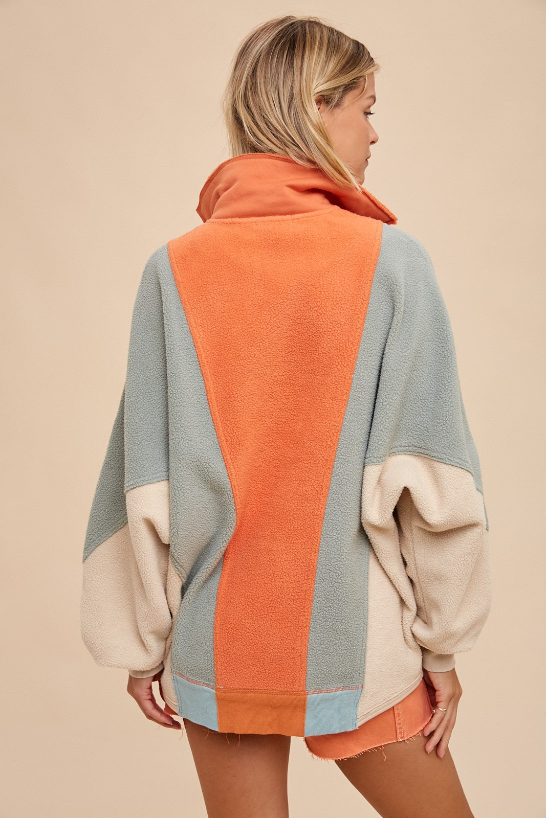 Color Block Paneled Pullover