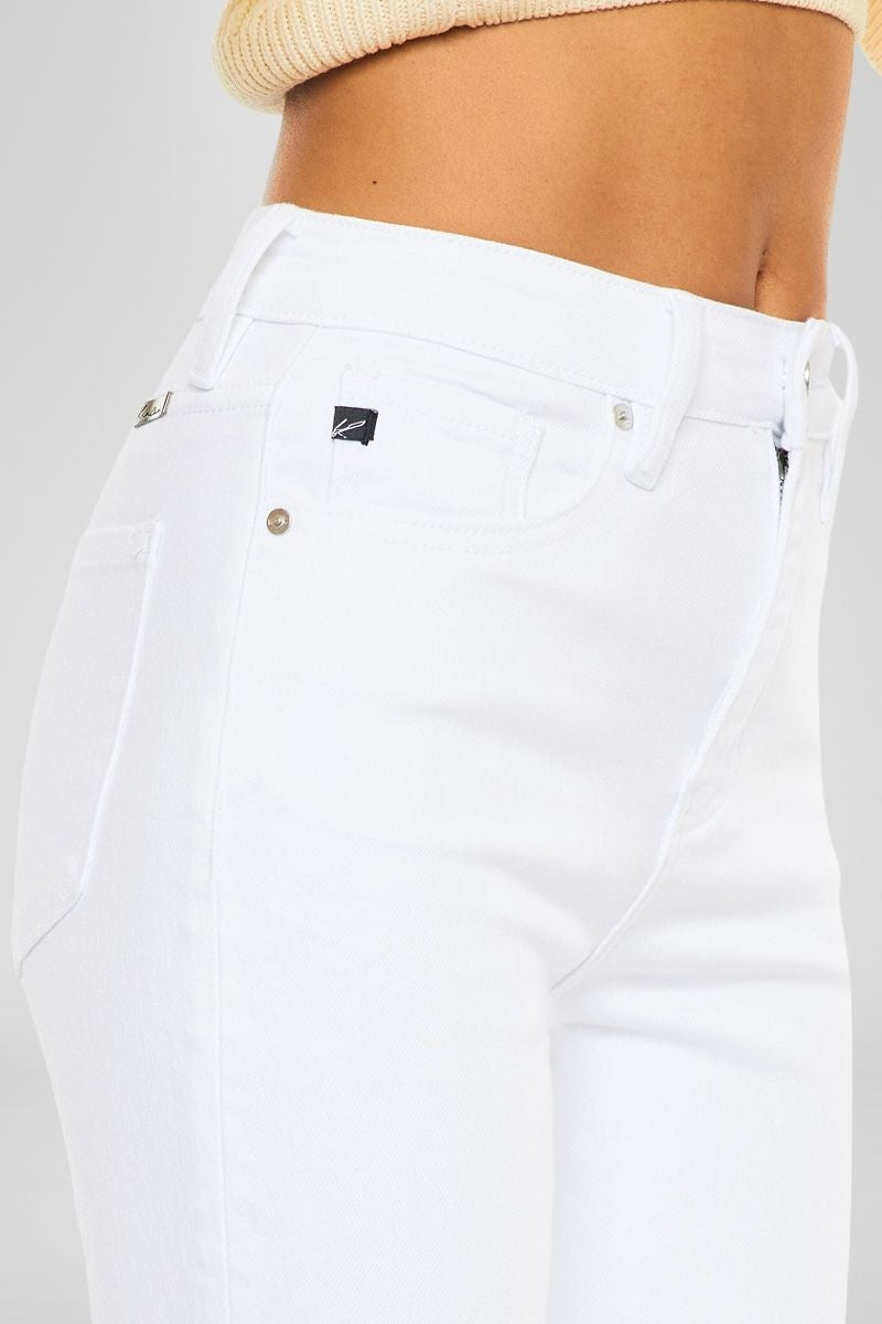 Kancan High Rise Straight White Jean