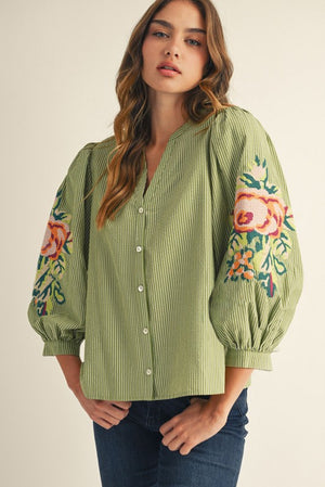 Floral Love Embroidered Top