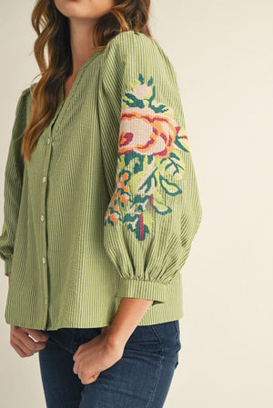 Floral Love Embroidered Top