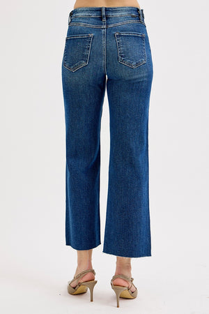 Risen Cropped High Rise Adjustable Jeans