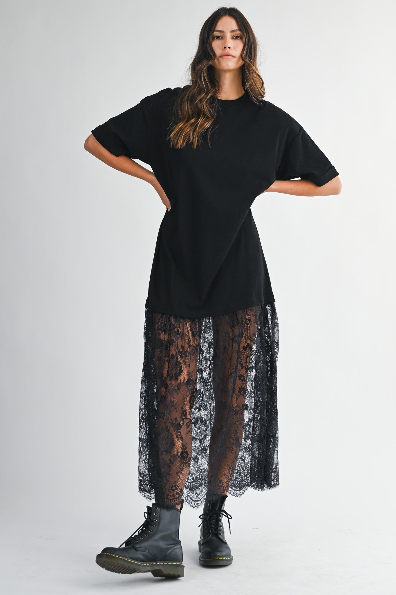 Maxine Lace Tshirt Dress