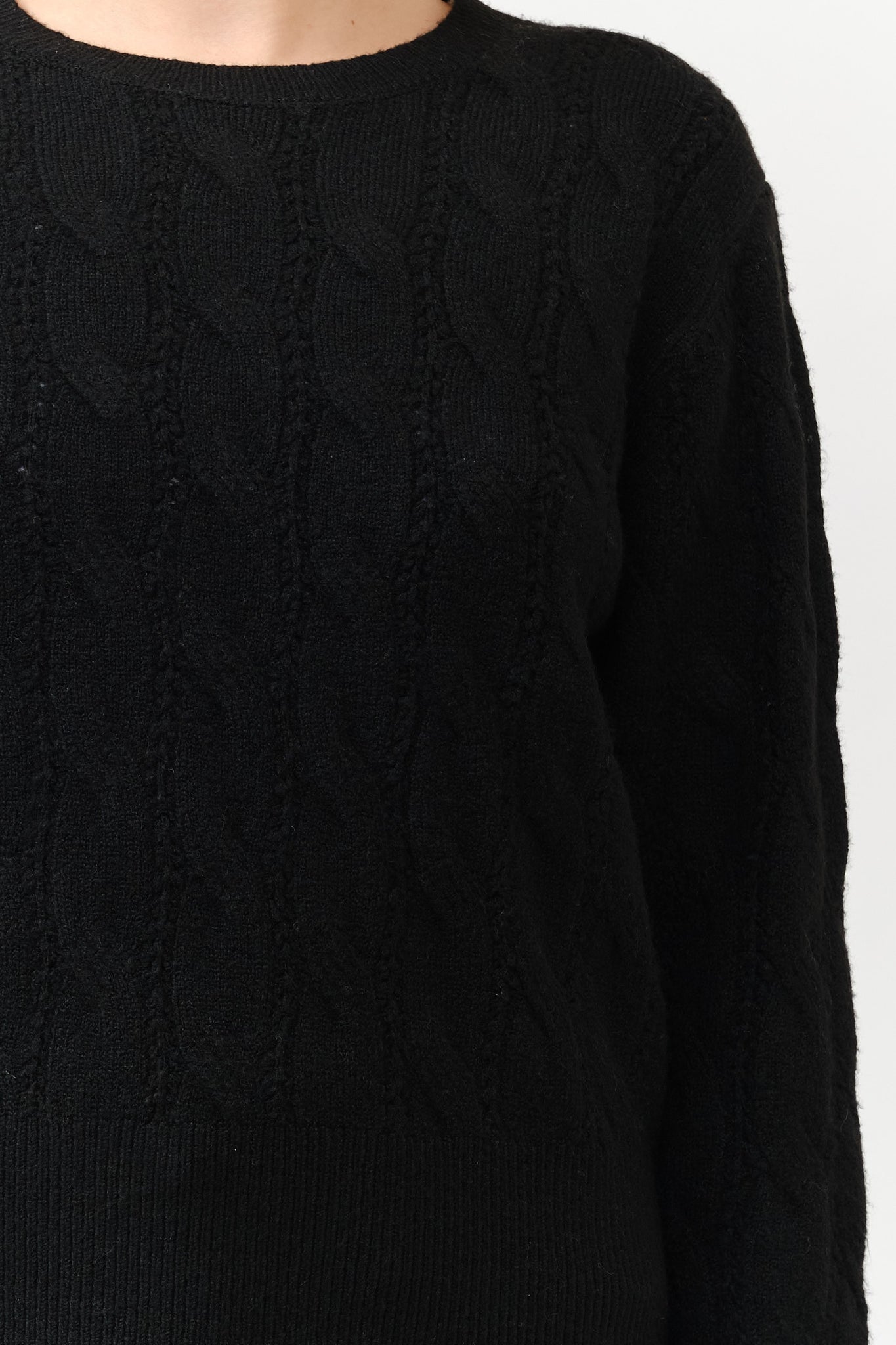 Pointelle Onyx Sweater