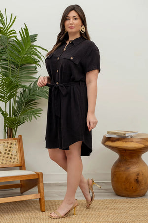 LBD Belted Dress Plus