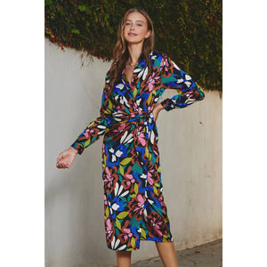 Vibrant Fall Midi Dress