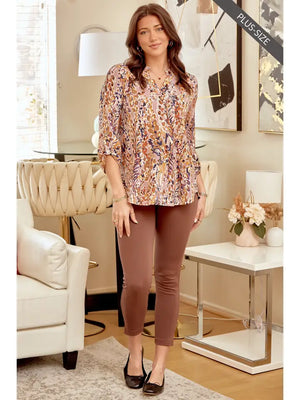 Beige Babe Fall Top Plus