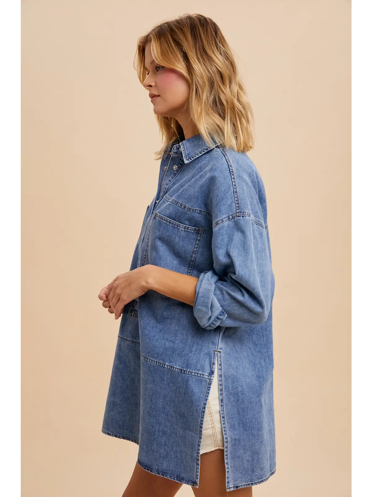 Denim Tunic Top