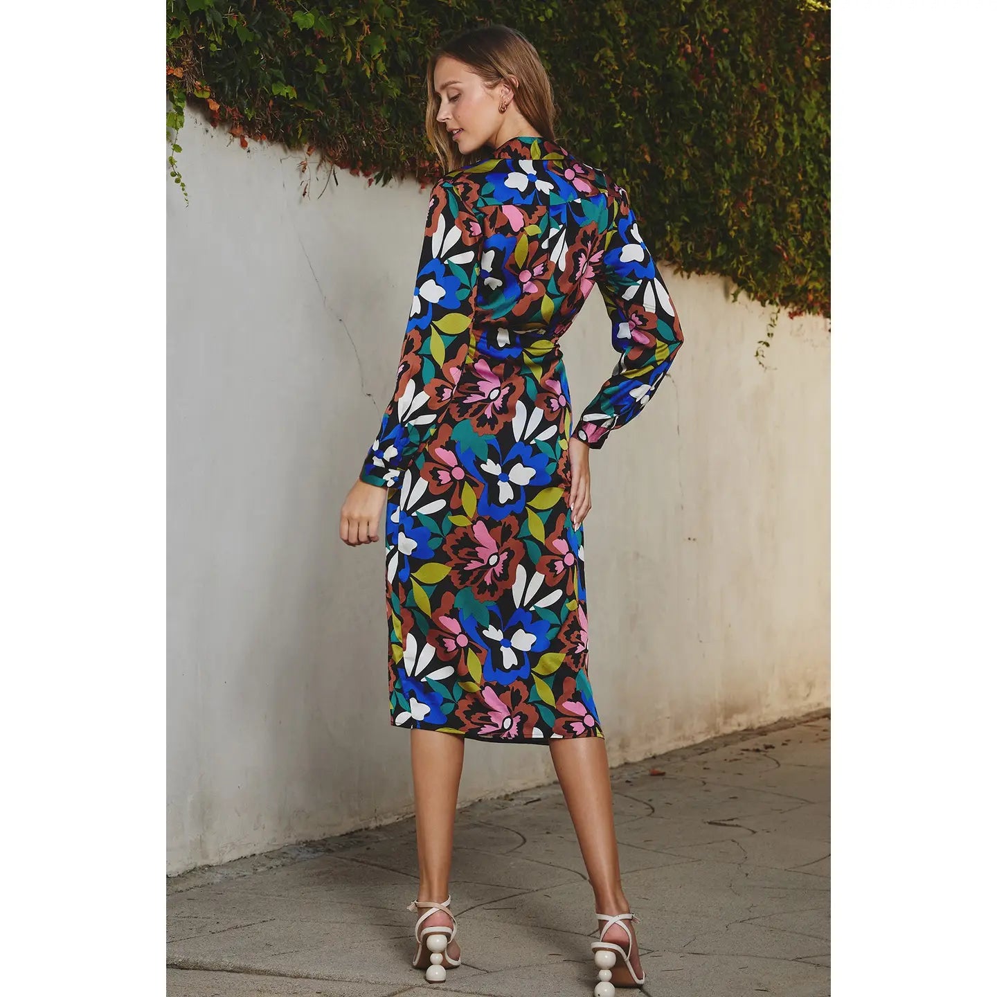 Vibrant Fall Midi Dress