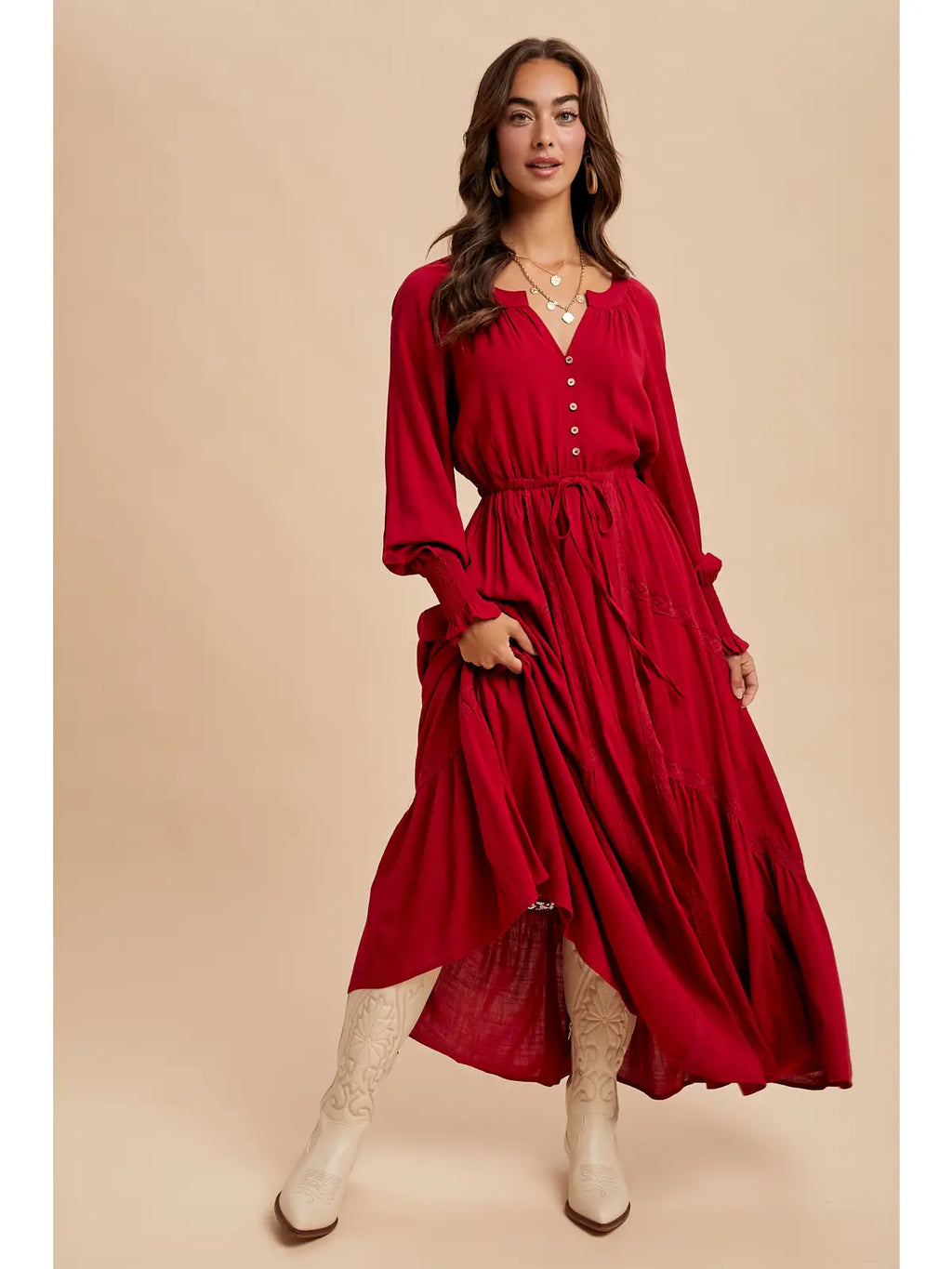 Cranberry Maxi Dress