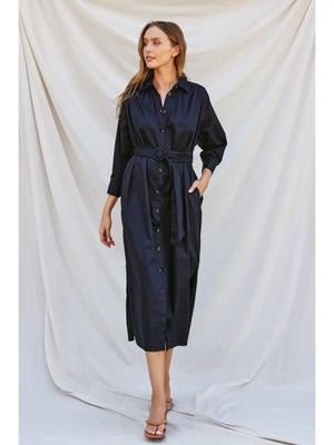 Classic Poplin Midi Dress
