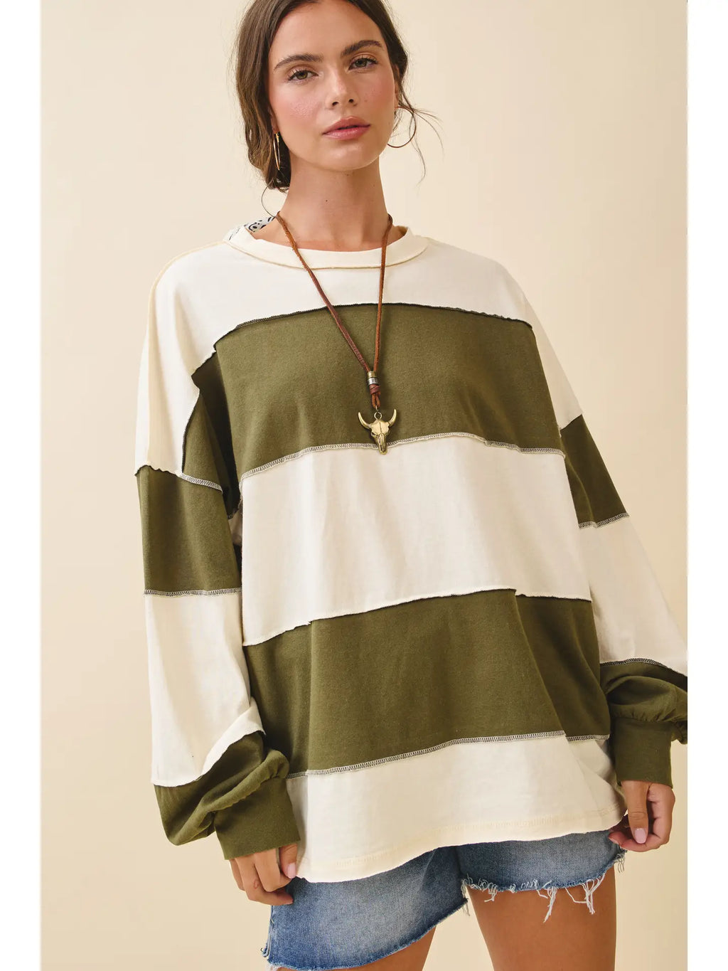 Evergreen Striped Top