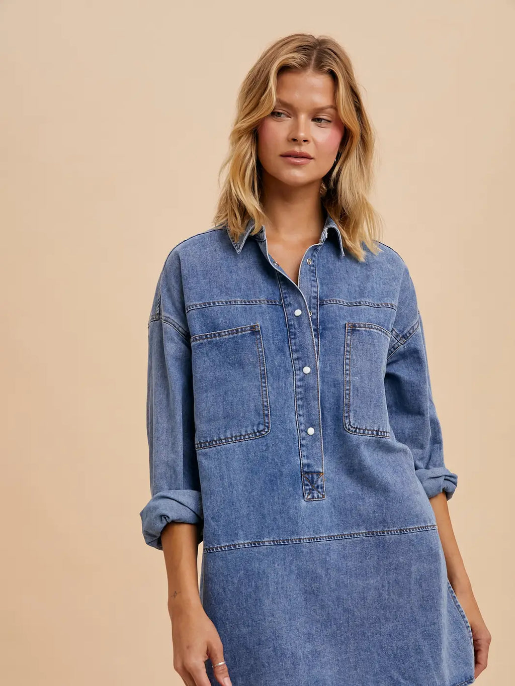 Denim Tunic Top