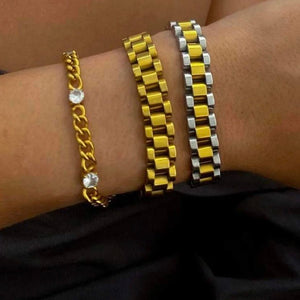 Chan Gold Chain Diamond Bracelet