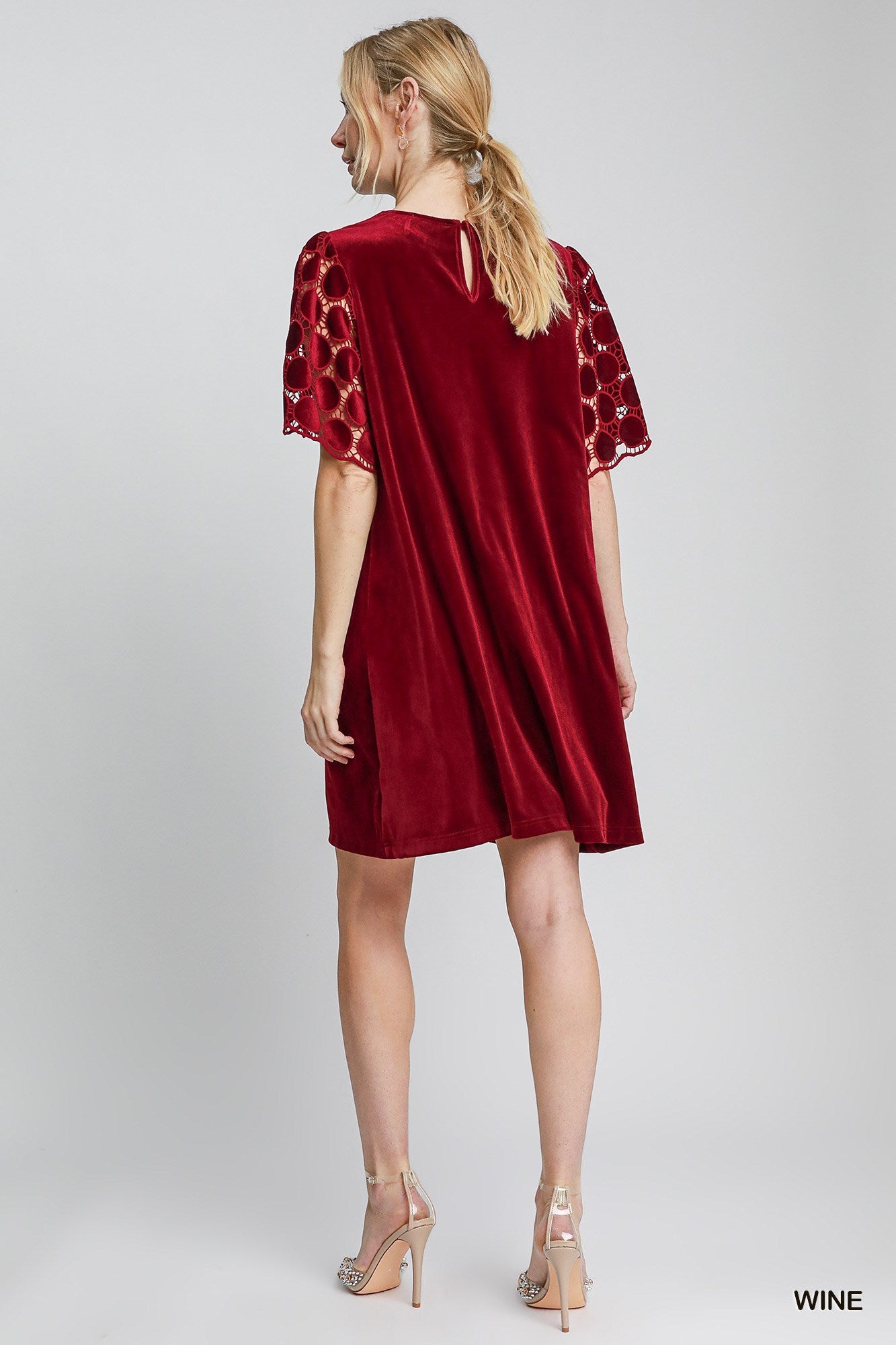 Berry Burgundy Velvet Dress