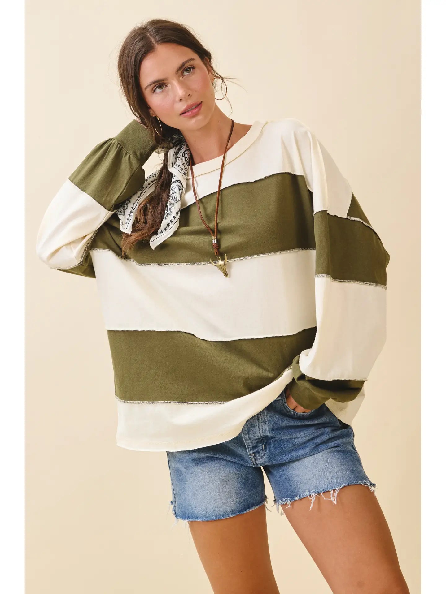 Evergreen Striped Top