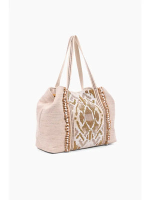 AB Gold Neutral Beaded Tote
