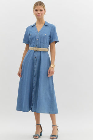 Denim Midi Dress