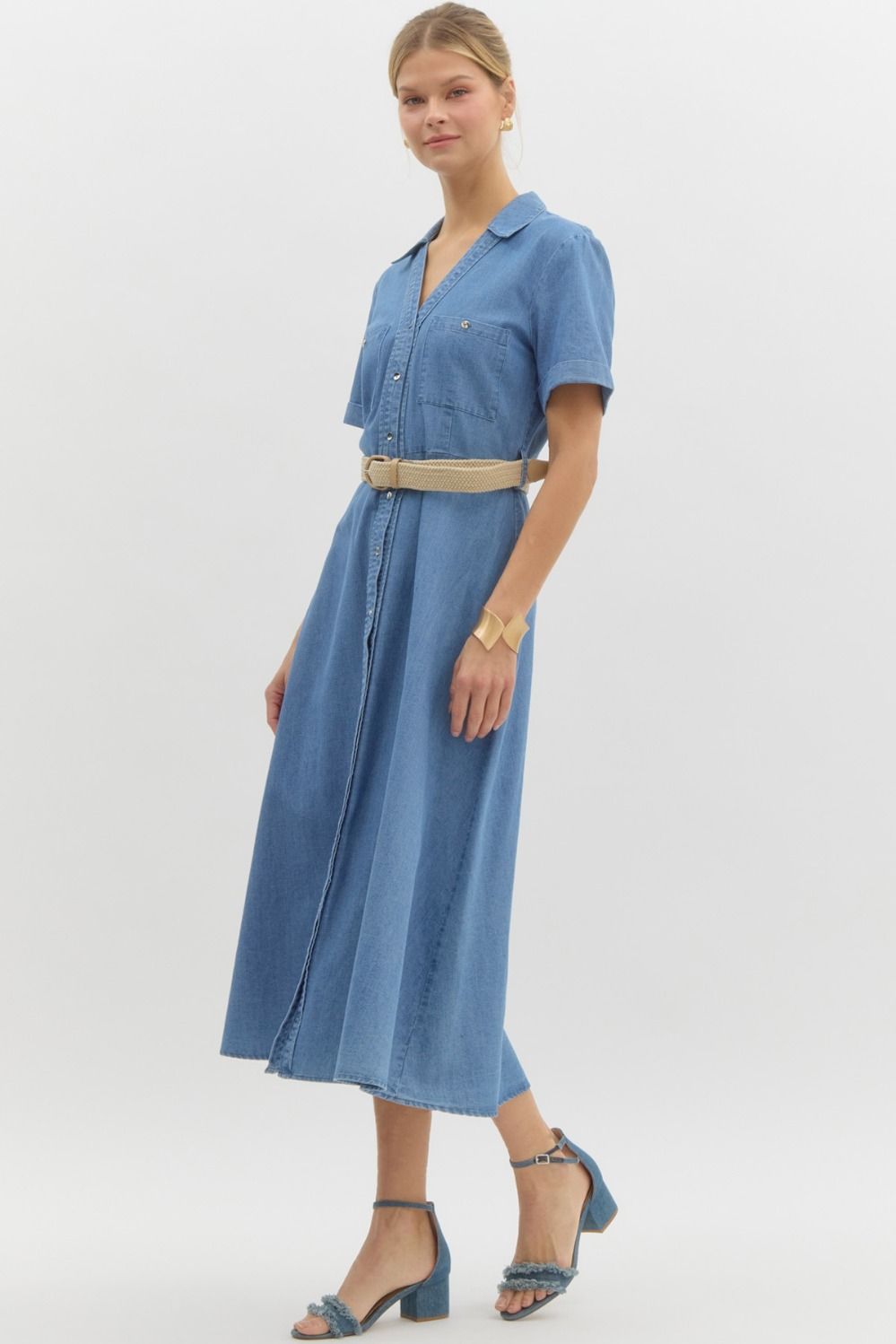 Denim Midi Dress