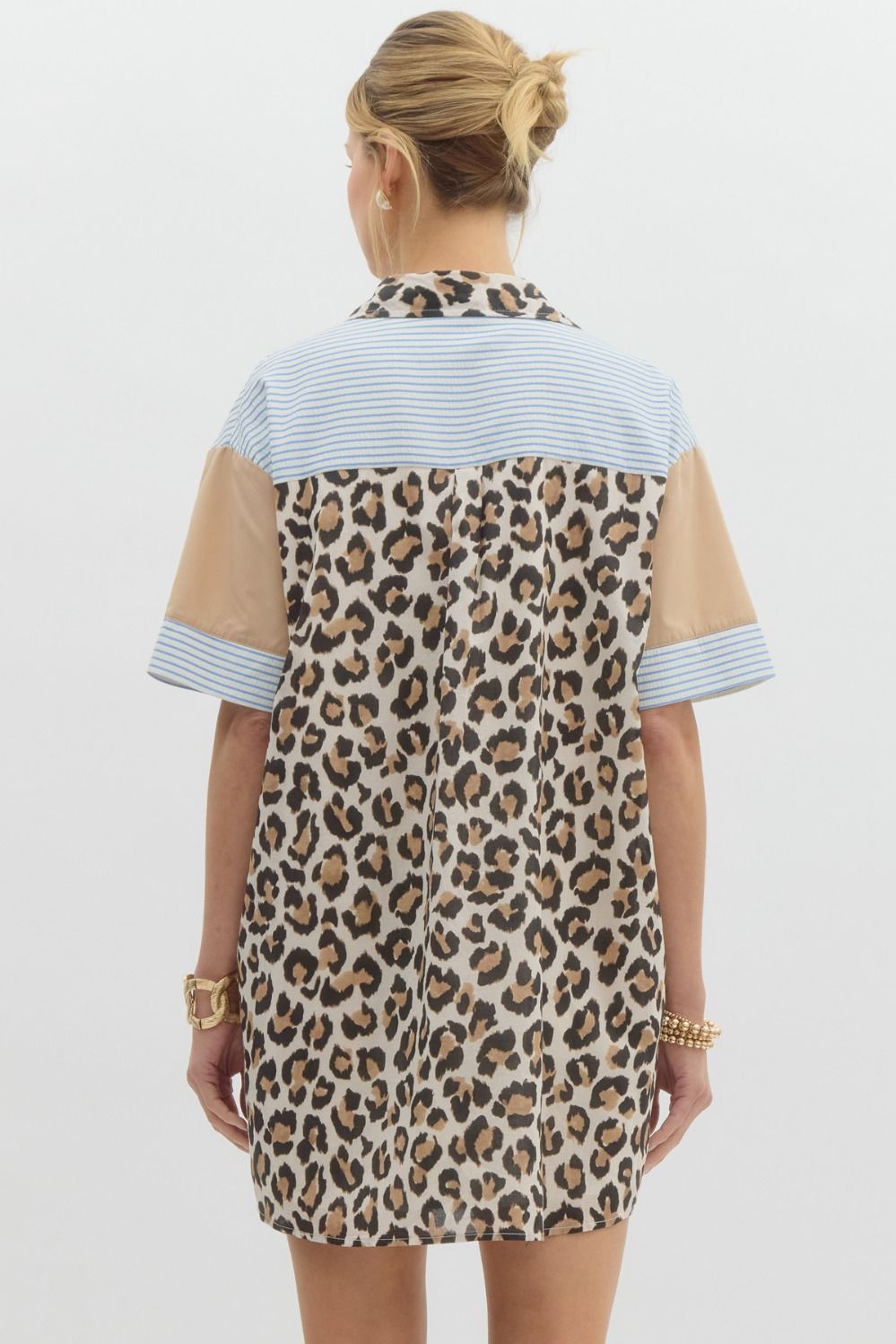 Leopard Moves Shirt Dress