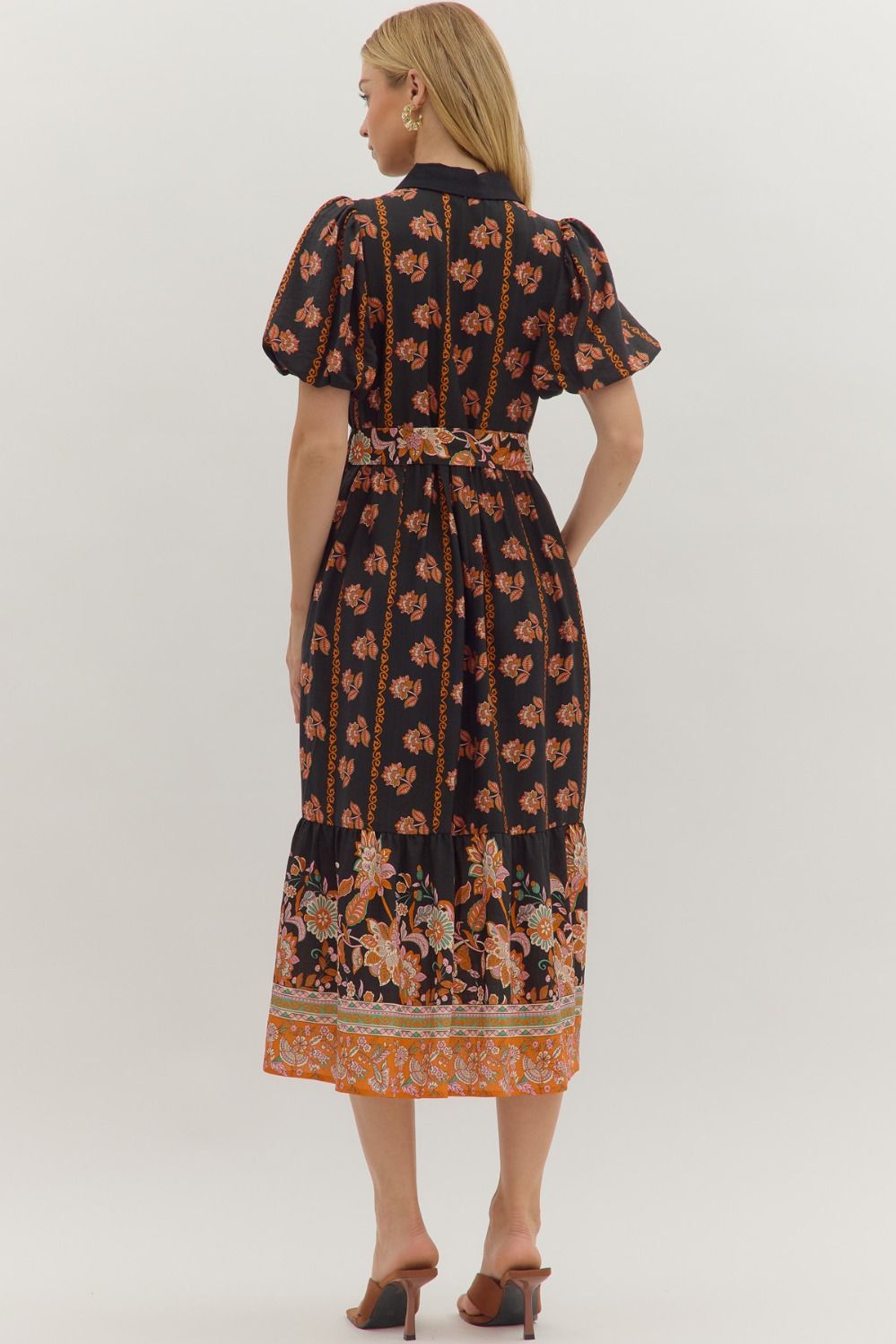 Turning Leaves Midi Dress