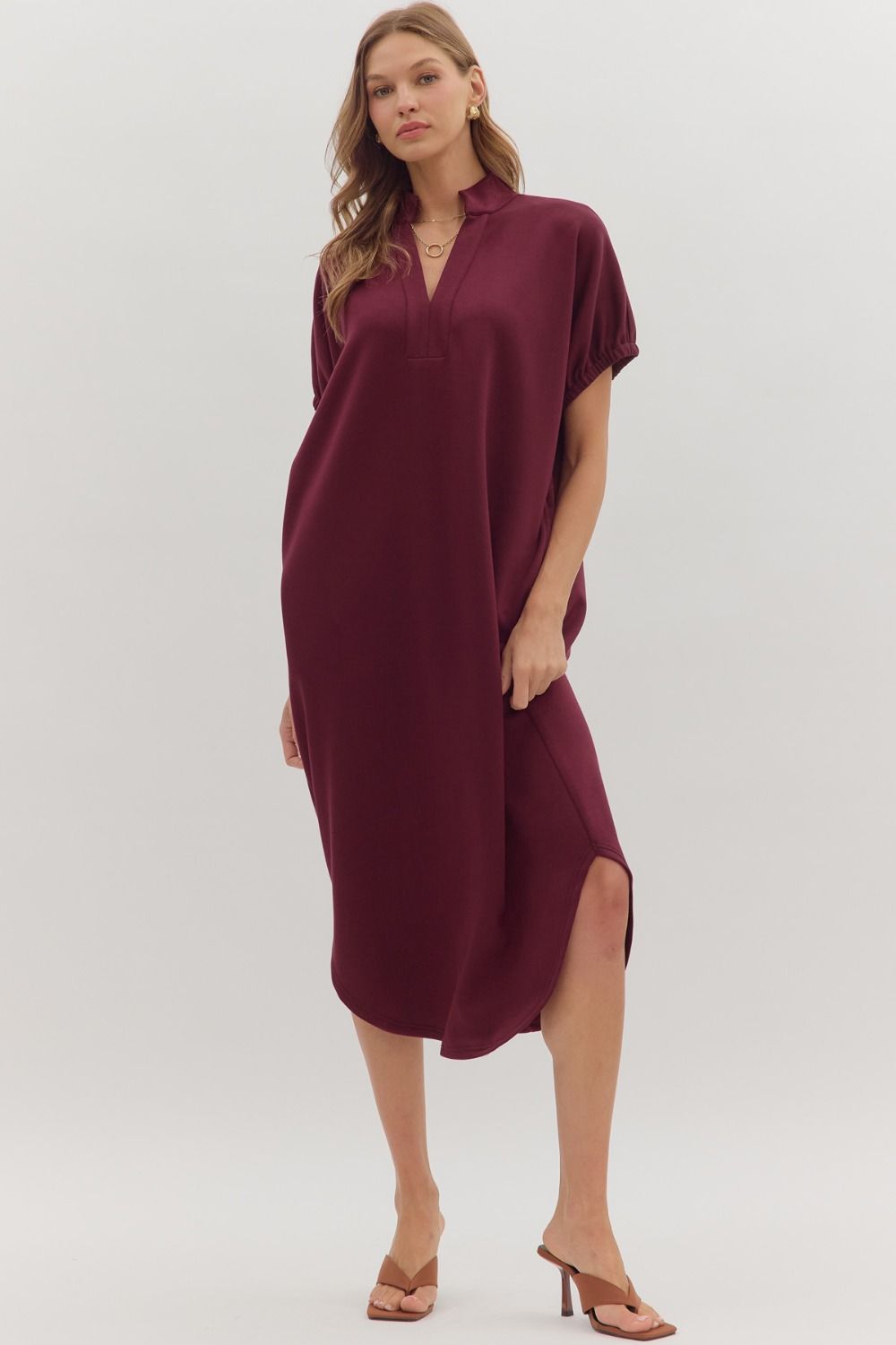 Cranberry Midi Dress