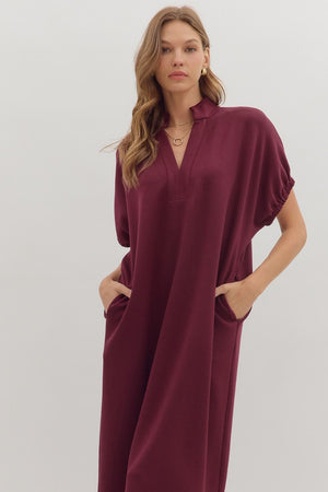 Cranberry Midi Dress