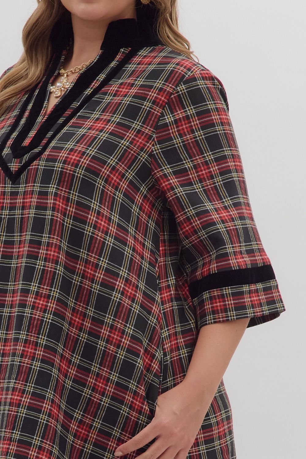 Plaid Days Dress Plus