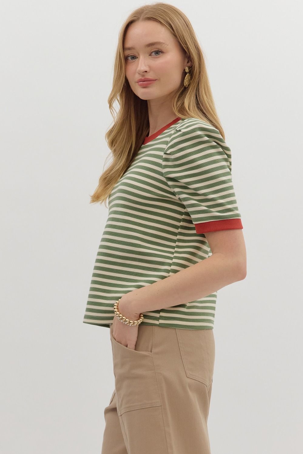Evergreen Striped Top
