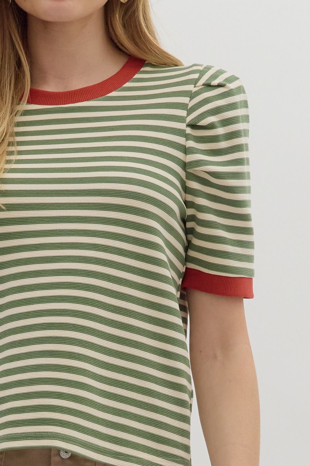 Evergreen Striped Top