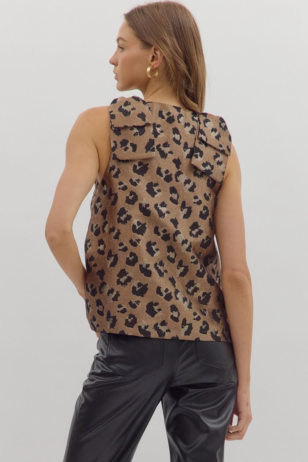 Bowtastic Leopard Top