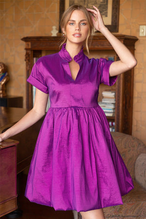 Purple Shine Balloon Dress