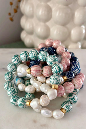 Chinoiserie Porcelain Bracelet