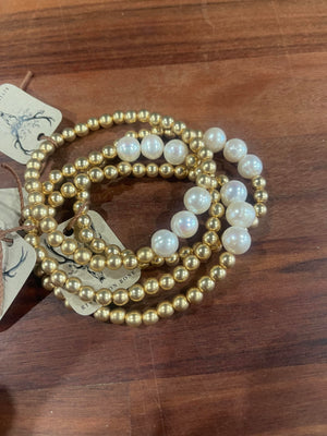 Gold Pearl Bracelet