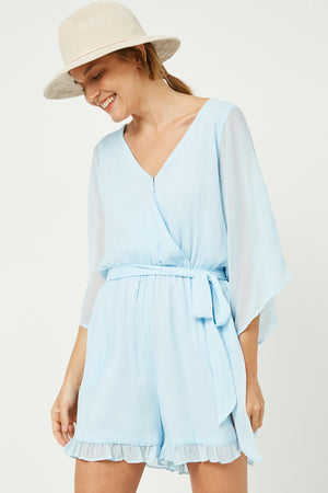 Baby Blue Sheer Romper